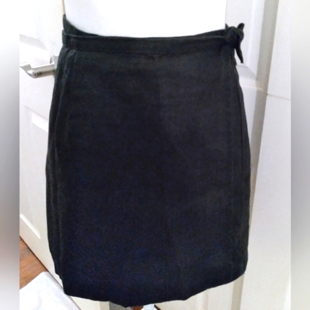 Ann Taylor Linen Wrap Mini Skirt